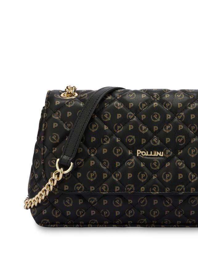 Pollini Borsa A Spalla Heritage Matelassé Nero/nero Limitato a 3 giorni