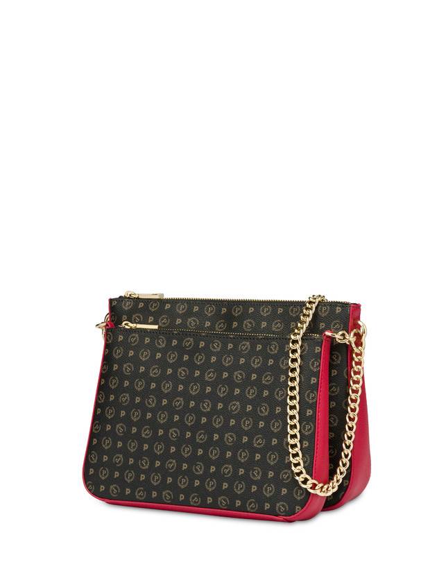 Pollini Borsa A Spalla Heritage Logo Classic Nero/lacca 50% di sconto per tempo limitato