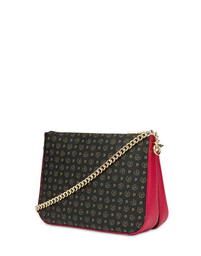 Pollini Borsa A Spalla Heritage Logo Classic Nero/lacca 50% di sconto per tempo limitato