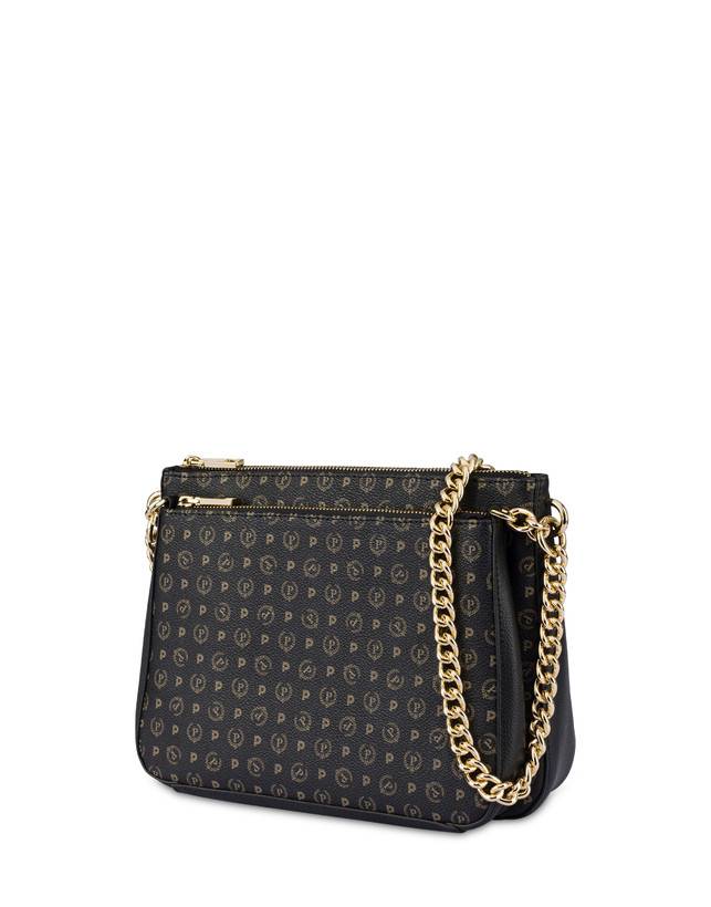 Pollini Borsa A Spalla Heritage Logo Classic Nero/nero Sconti questo mese