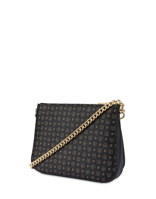 Pollini Borsa A Spalla Heritage Logo Classic Nero/nero Sconti questo mese