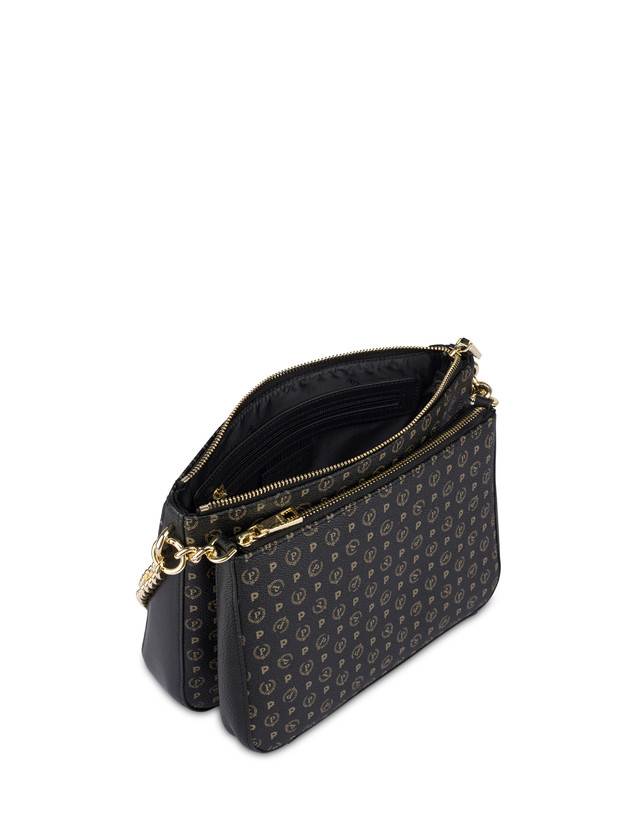 Pollini Borsa A Spalla Heritage Logo Classic Nero/nero Sconti questo mese