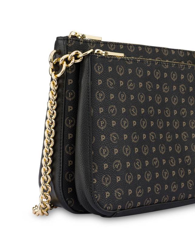 Pollini Borsa A Spalla Heritage Logo Classic Nero/nero Sconti questo mese