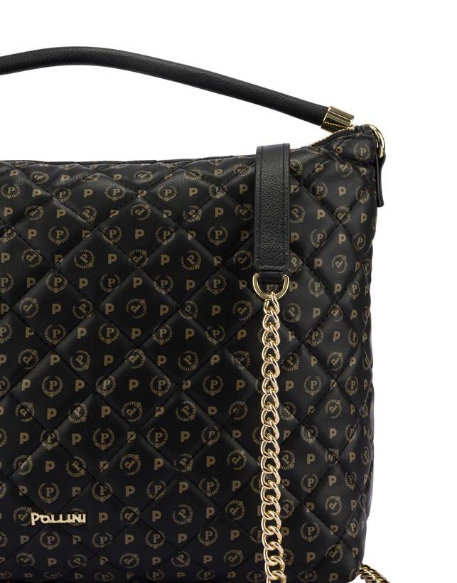 Pollini Borsa Hobo Heritage Matelassé Nero/nero Italy