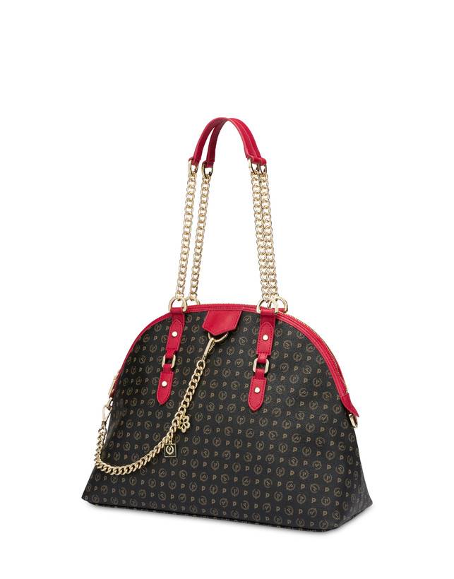 Pollini Borsa A Spalla Heritage Logo Classic Nero/lacca Italia