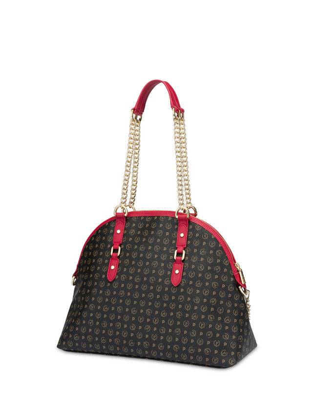 Pollini Borsa A Spalla Heritage Logo Classic Nero/lacca Italia