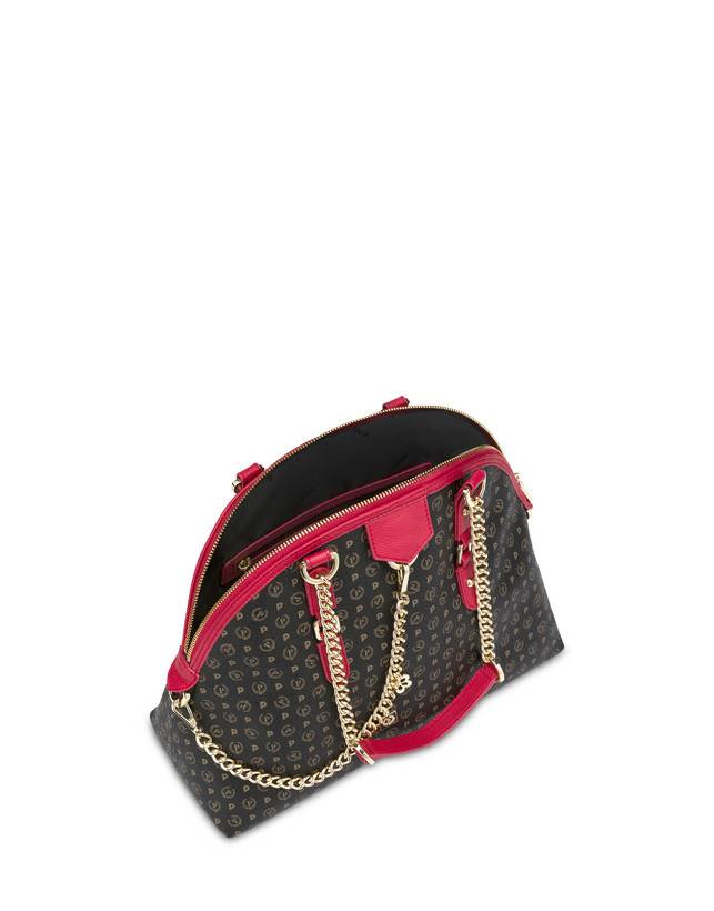 Pollini Borsa A Spalla Heritage Logo Classic Nero/lacca Italia