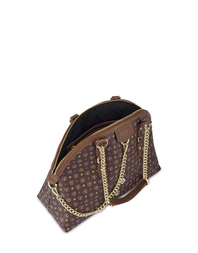 Pollini Borsa A Spalla Heritage Logo Classic Multicolore/marrone Nuovo