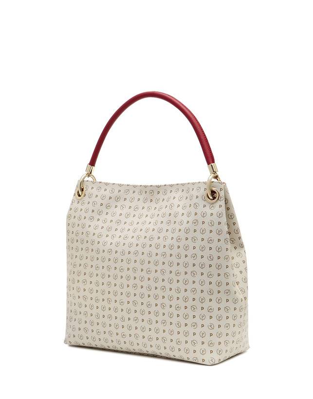 Pollini Borsa A Spalla Heritage Logo Classic Avorio/lacca Soddisfazione Garantita