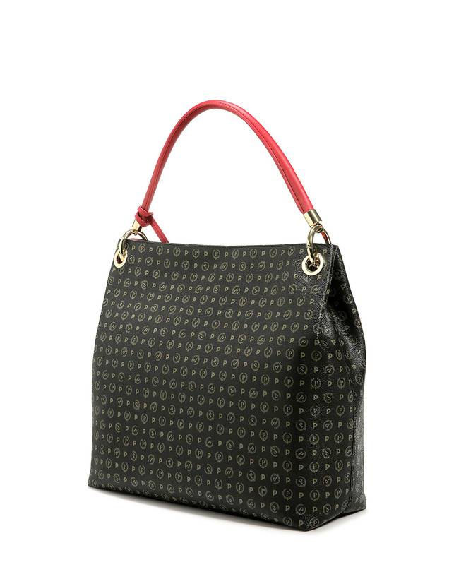 Pollini Borsa A Spalla Heritage Logo Classic Nero/lacca Qualità Garantita
