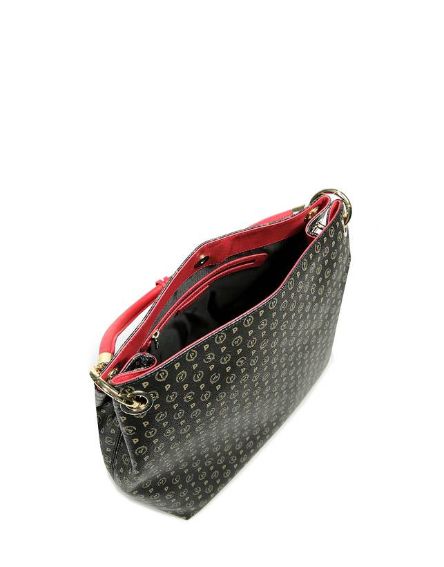 Pollini Borsa A Spalla Heritage Logo Classic Nero/lacca Qualità Garantita