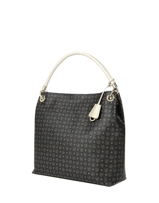 Pollini Borsa A Spalla Heritage Logo Classic Nero/avorio Negozi Online