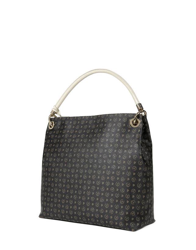Pollini Borsa A Spalla Heritage Logo Classic Nero/avorio Negozi Online