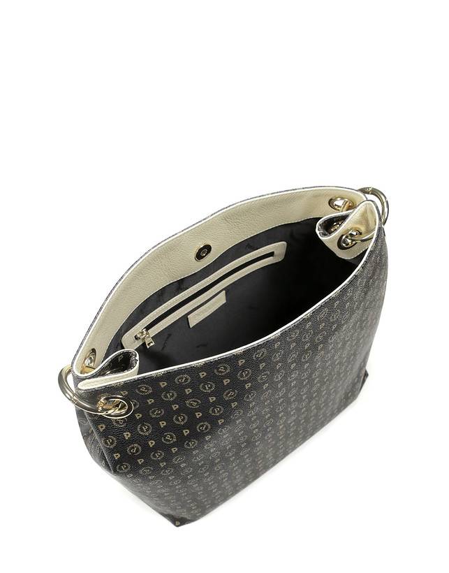 Pollini Borsa A Spalla Heritage Logo Classic Nero/avorio Negozi Online