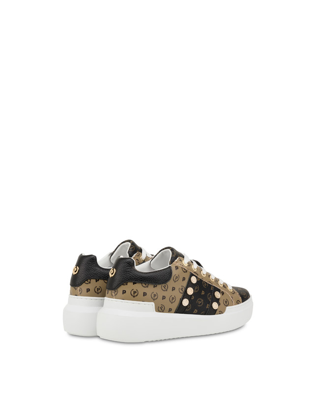 Pollini Sneakers Con Borchie Heritage Avorio/beige/ghiaccio Prezzo Ridotto