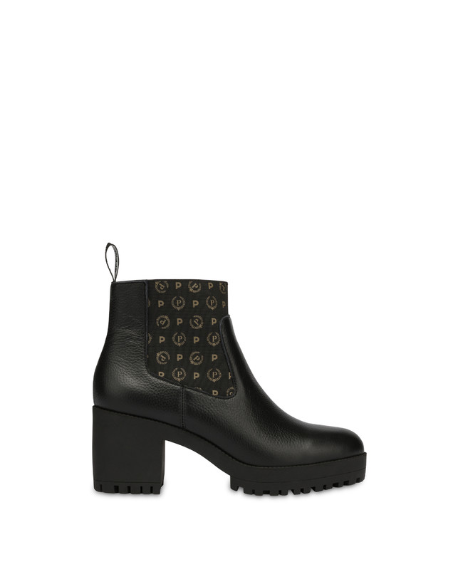 Pollini Stivaletti In Vitello Logo Heritage Nero/nero Presa