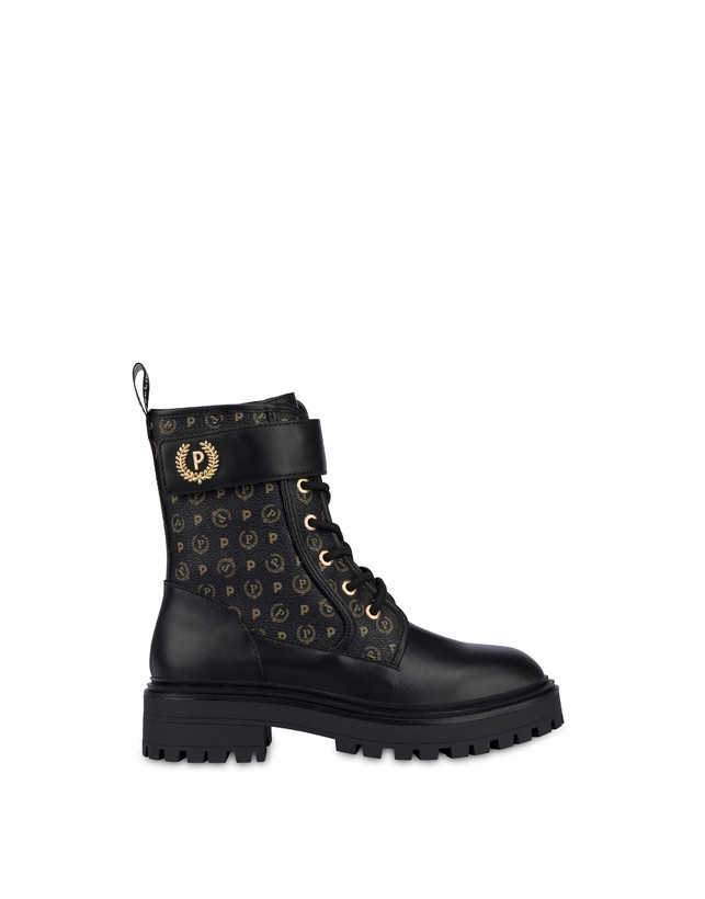 Pollini Combat Boot Heritage Logo Classic Nero/nero Sconto