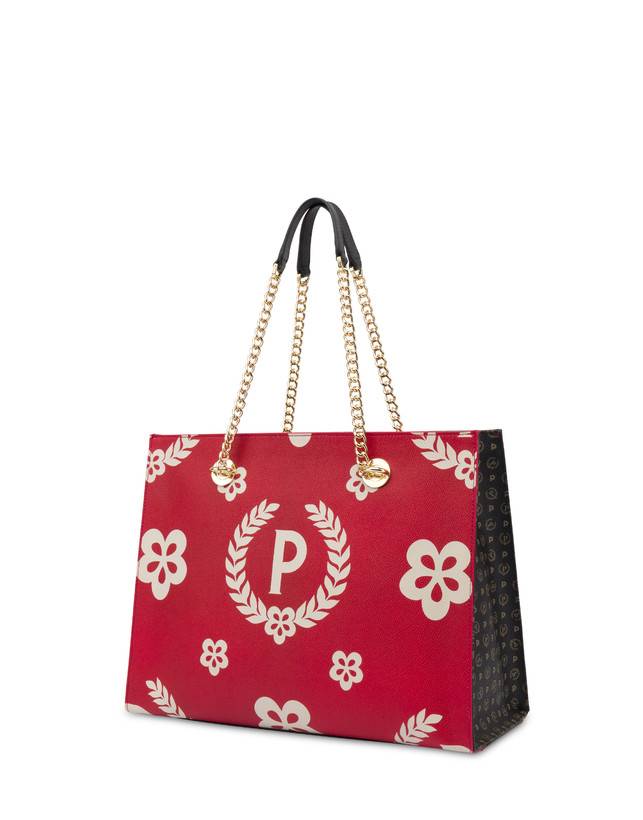 Pollini Shopping Bag Day-si! Heritage Nero/rosso/nero Outlet