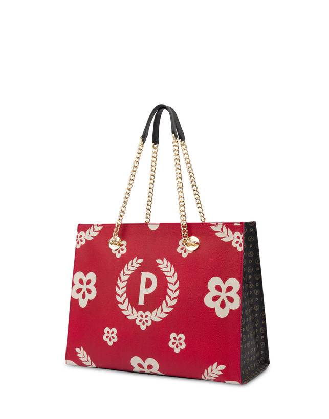 Pollini Shopping Bag Day-si! Heritage Nero/rosso/nero Outlet