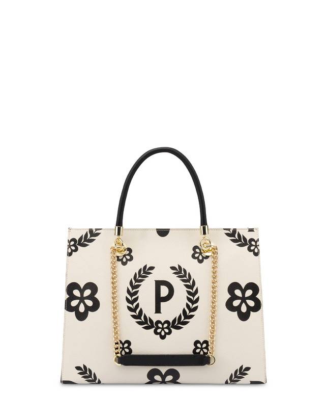 Pollini Shopping Bag Day-si! Heritage Nero/avorio/nero In Vendita
