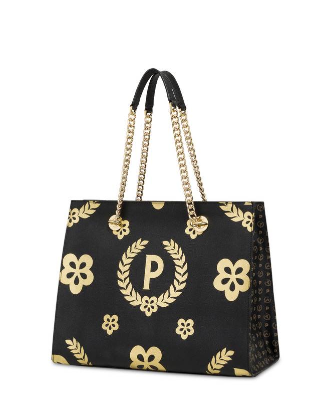 Pollini Shopping Bag Day-si! Heritage Nero/oro/nero Saldi