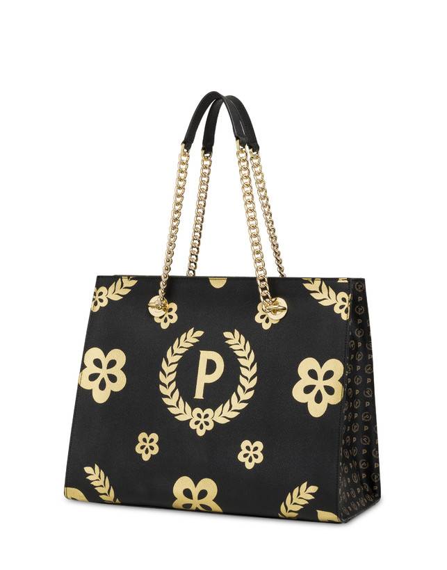 Pollini Shopping Bag Day-si! Heritage Nero/oro/nero Saldi