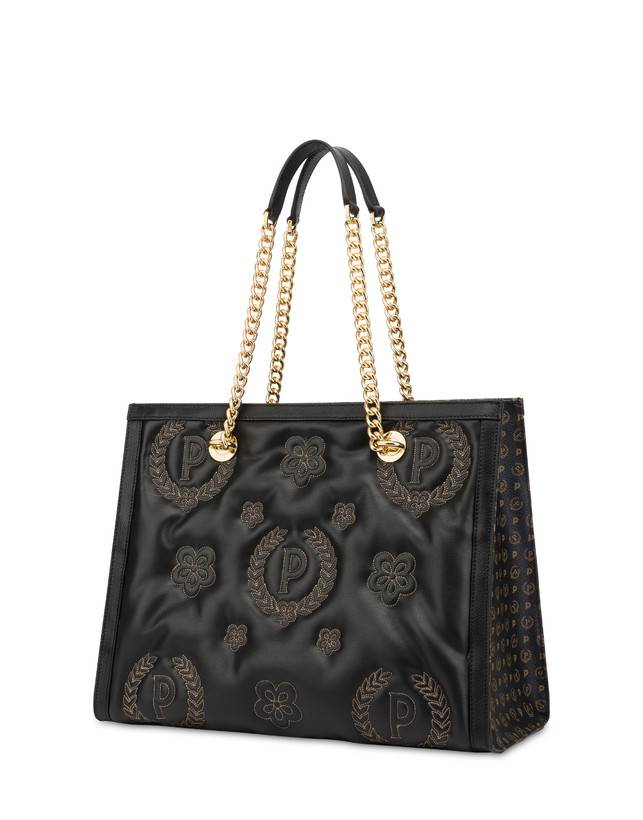 Pollini Tote Bag Con Manici Amovibili Puffy Heritage Nero/nero/nero Hotsell