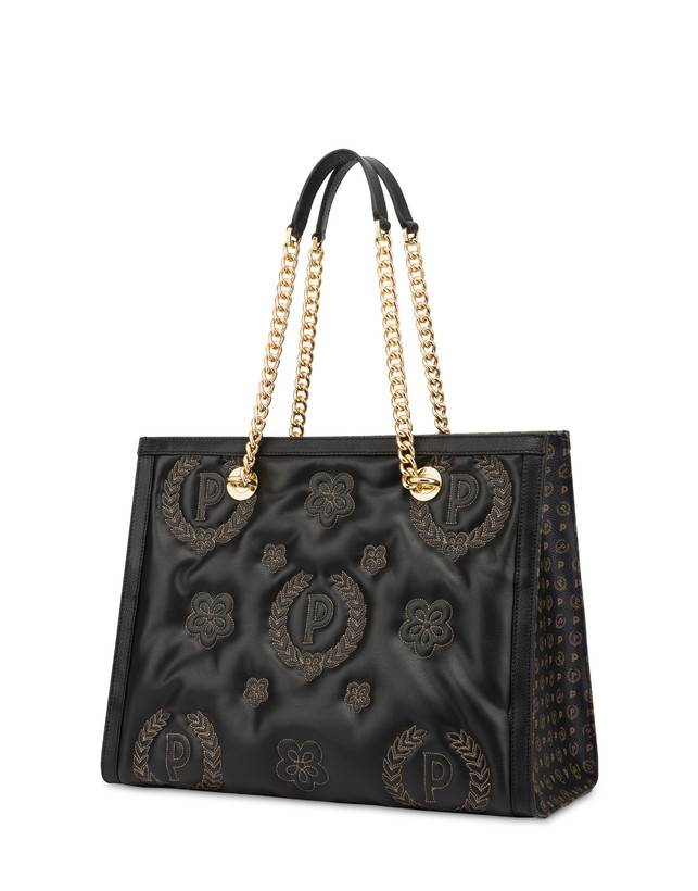 Pollini Tote Bag Con Manici Amovibili Puffy Heritage Nero/nero/nero Hotsell