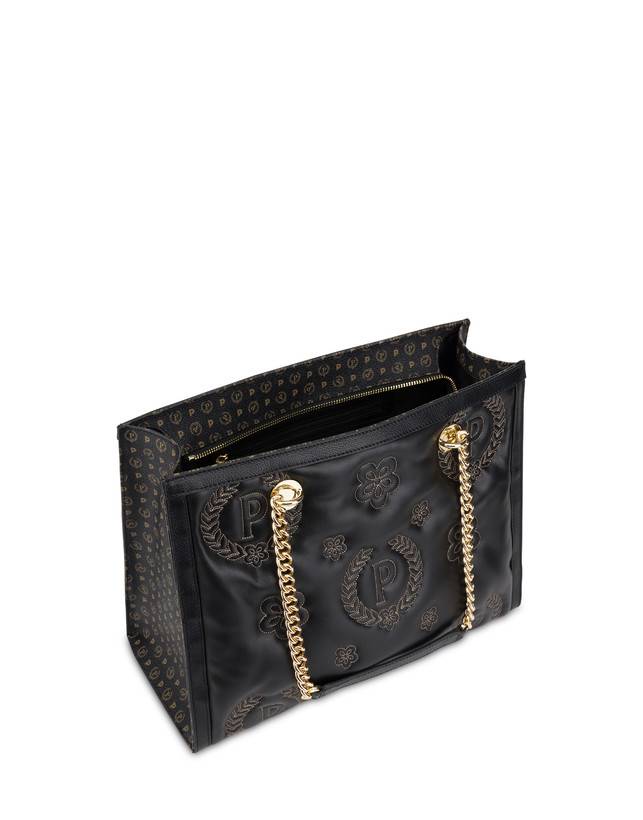 Pollini Tote Bag Con Manici Amovibili Puffy Heritage Nero/nero/nero Hotsell