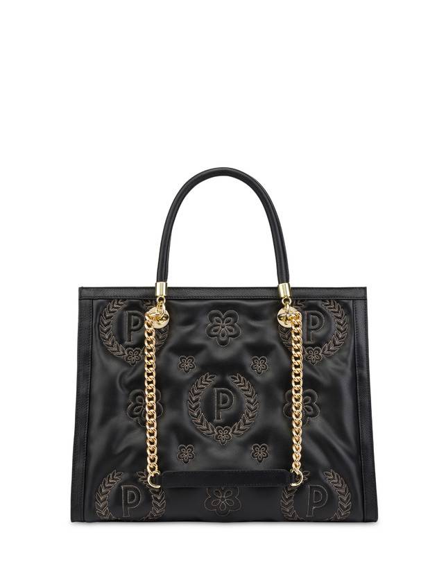 Pollini Tote Bag Con Manici Amovibili Puffy Heritage Nero/nero/nero Hotsell