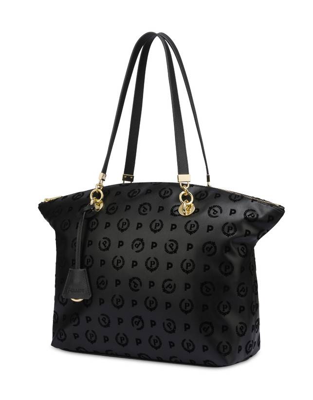 Pollini Tote Bag Heritage Flock Nero/nero Negozio