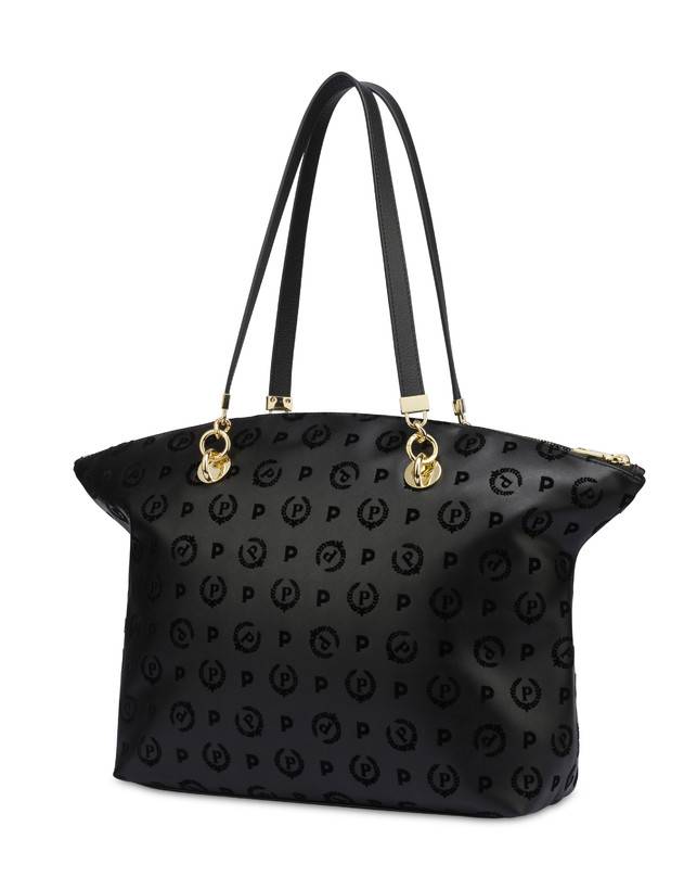 Pollini Tote Bag Heritage Flock Nero/nero Negozio