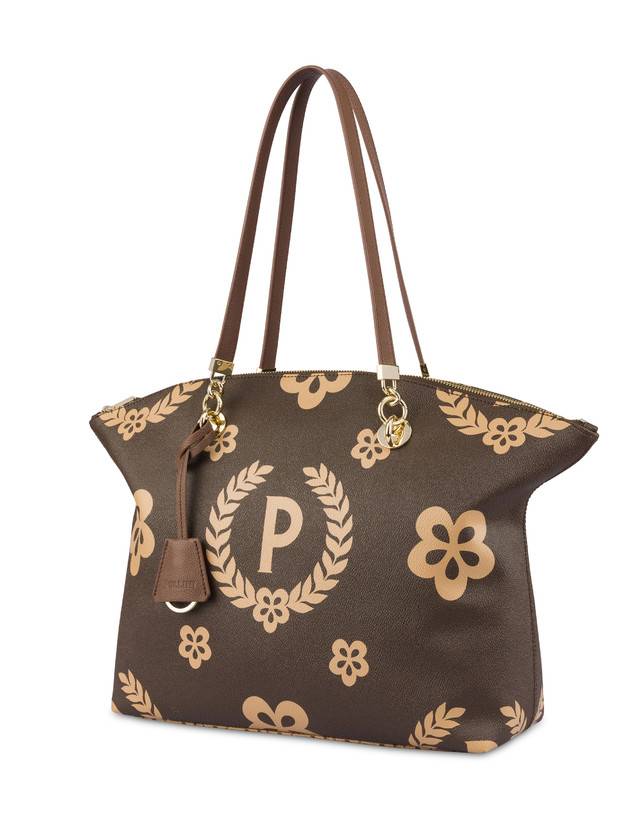 Pollini Tote Bag Day-si! Heritage Crema/marrone/marrone Moda