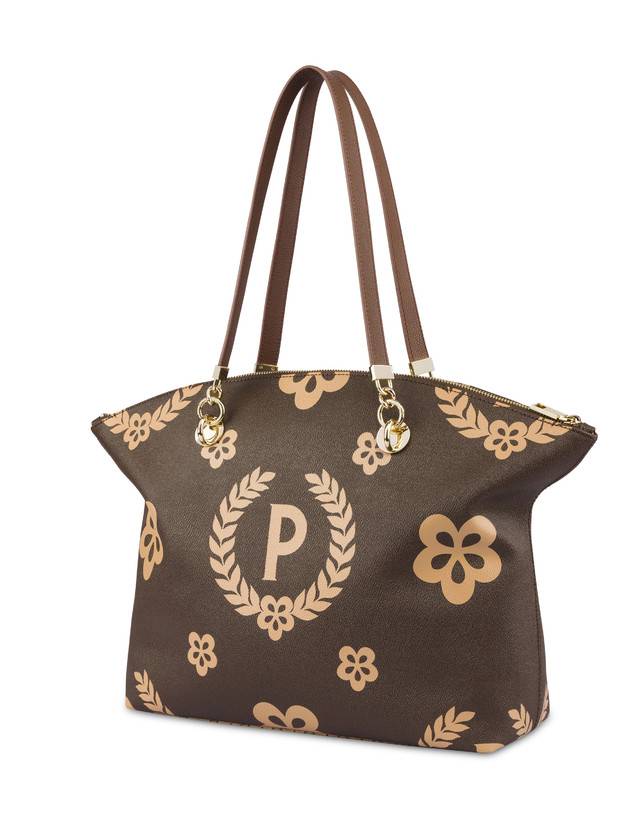 Pollini Tote Bag Day-si! Heritage Crema/marrone/marrone Moda