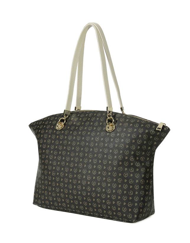 Pollini Tote Bag Heritage Logo Classic Nero/avorio Spedizione gratuita