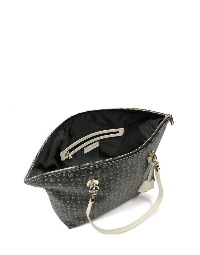 Pollini Tote Bag Heritage Logo Classic Nero/avorio Spedizione gratuita