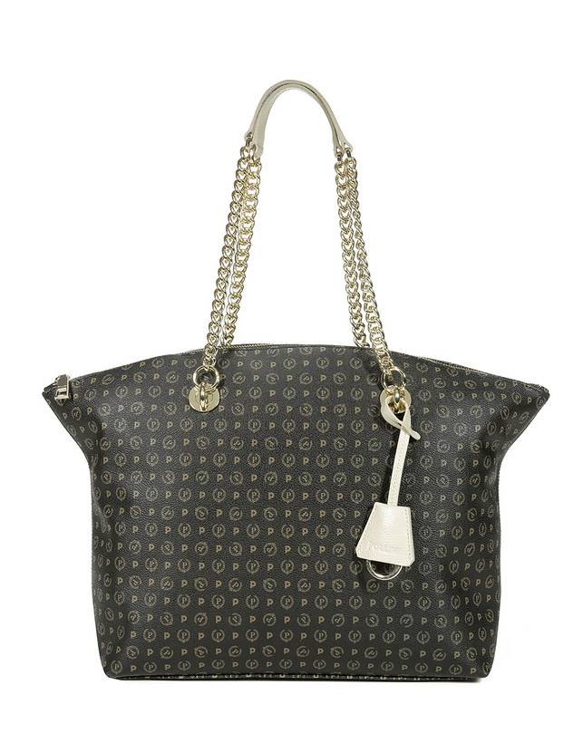 Pollini Tote Bag Heritage Logo Classic Nero/avorio Spedizione gratuita