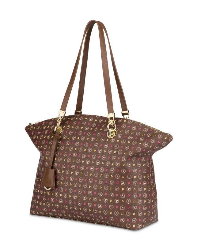 Pollini Tote Bag Heritage Logo Classic Multicolor/marrone Sconto di tempo limitato