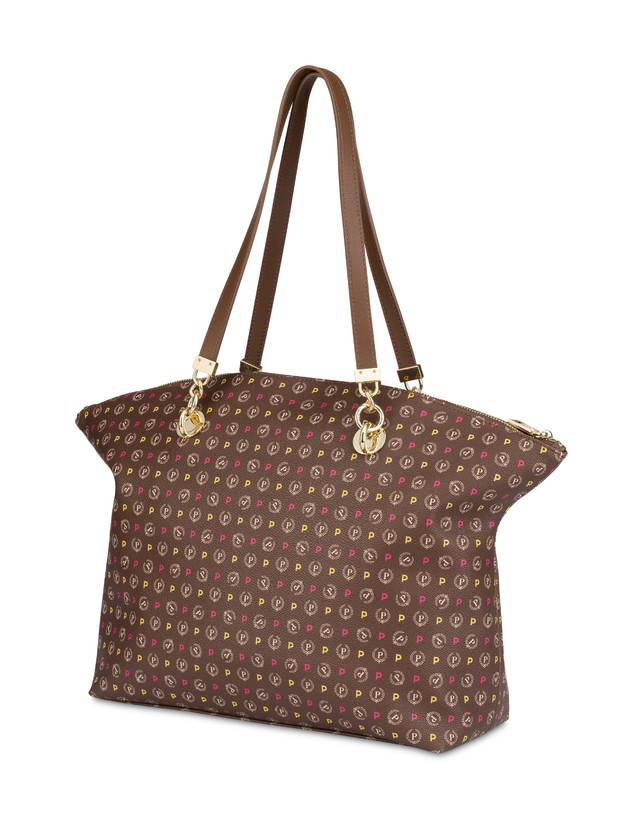 Pollini Tote Bag Heritage Logo Classic Multicolor/marrone Sconto di tempo limitato