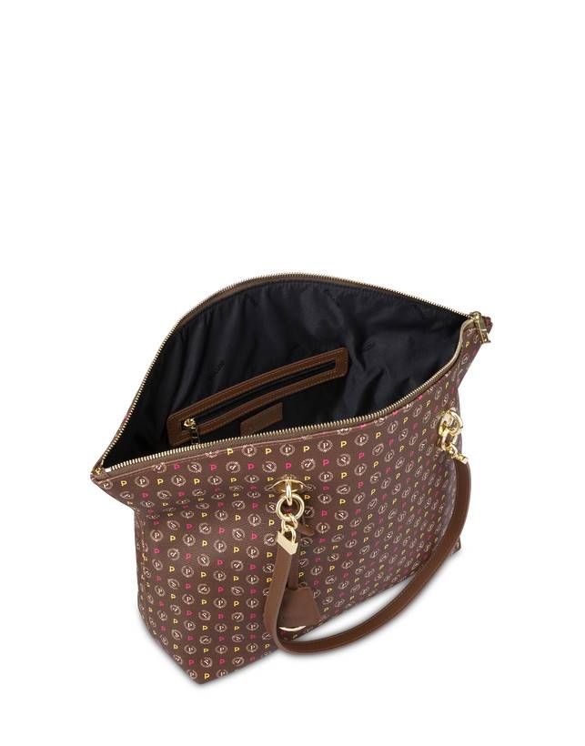 Pollini Tote Bag Heritage Logo Classic Multicolor/marrone Sconto di tempo limitato