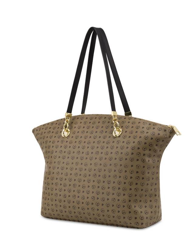 Pollini Tote Bag Heritage Soft Touch Taupe/nero Offerta speciale