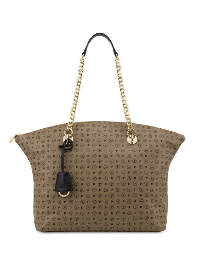 Pollini Tote Bag Heritage Soft Touch Taupe/nero Offerta speciale