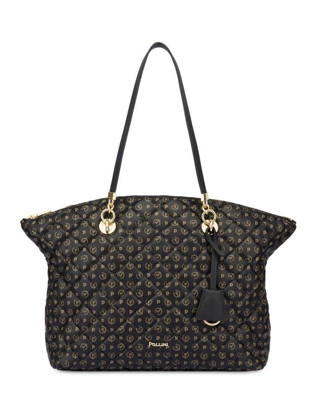 Pollini Tote Bag Heritage Matelassé Nero/nero Grande vendita