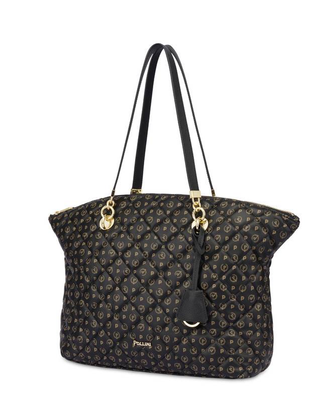 Pollini Tote Bag Heritage Matelassé Nero/nero Grande vendita