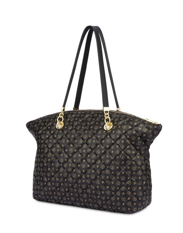 Pollini Tote Bag Heritage Matelassé Nero/nero Grande vendita