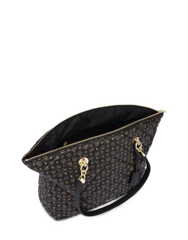 Pollini Tote Bag Heritage Matelassé Nero/nero Grande vendita