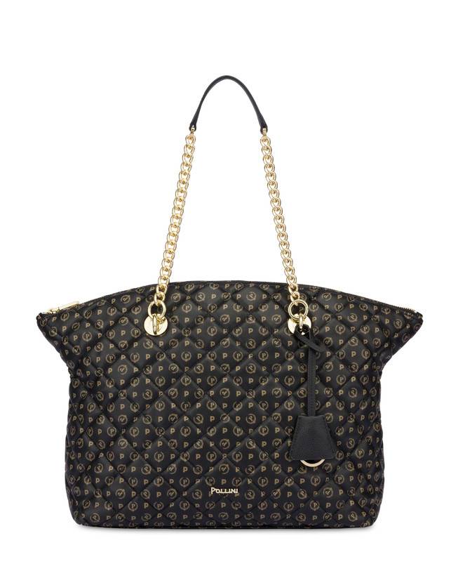 Pollini Tote Bag Heritage Matelassé Nero/nero Grande vendita