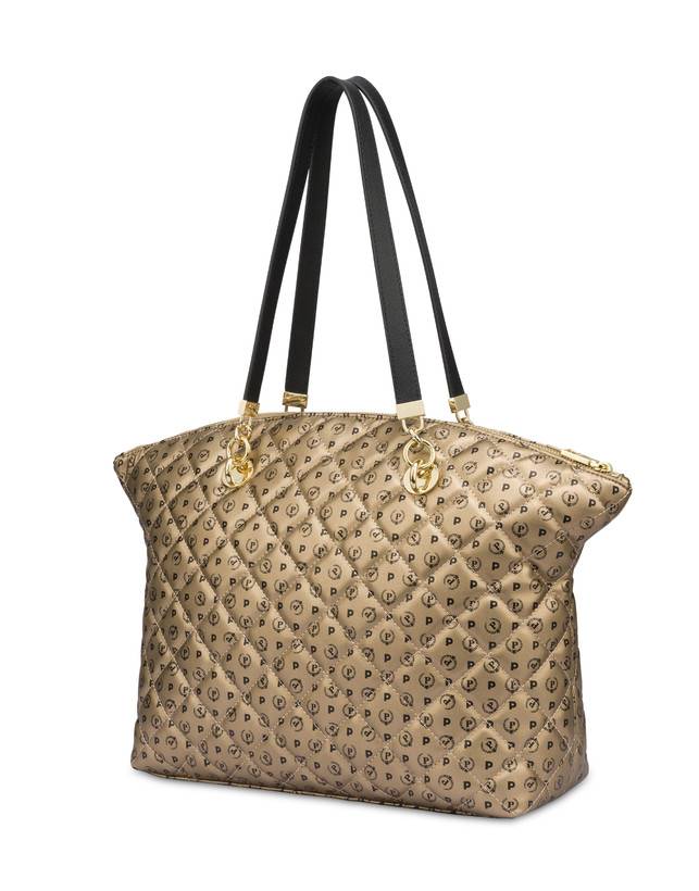 Pollini Tote Bag Heritage Matelassé Oro/nero Flash Sale