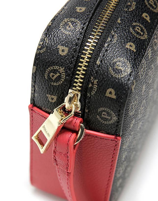 Pollini Borsa A Tracolla Heritage Logo Classic Nero/lacca Shopping online