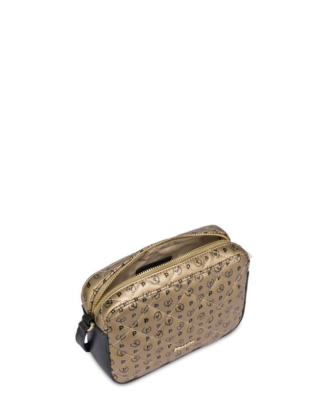 Pollini Borsa A Tracolla Heritage Matelassé Oro/nero Offerta esclusiva